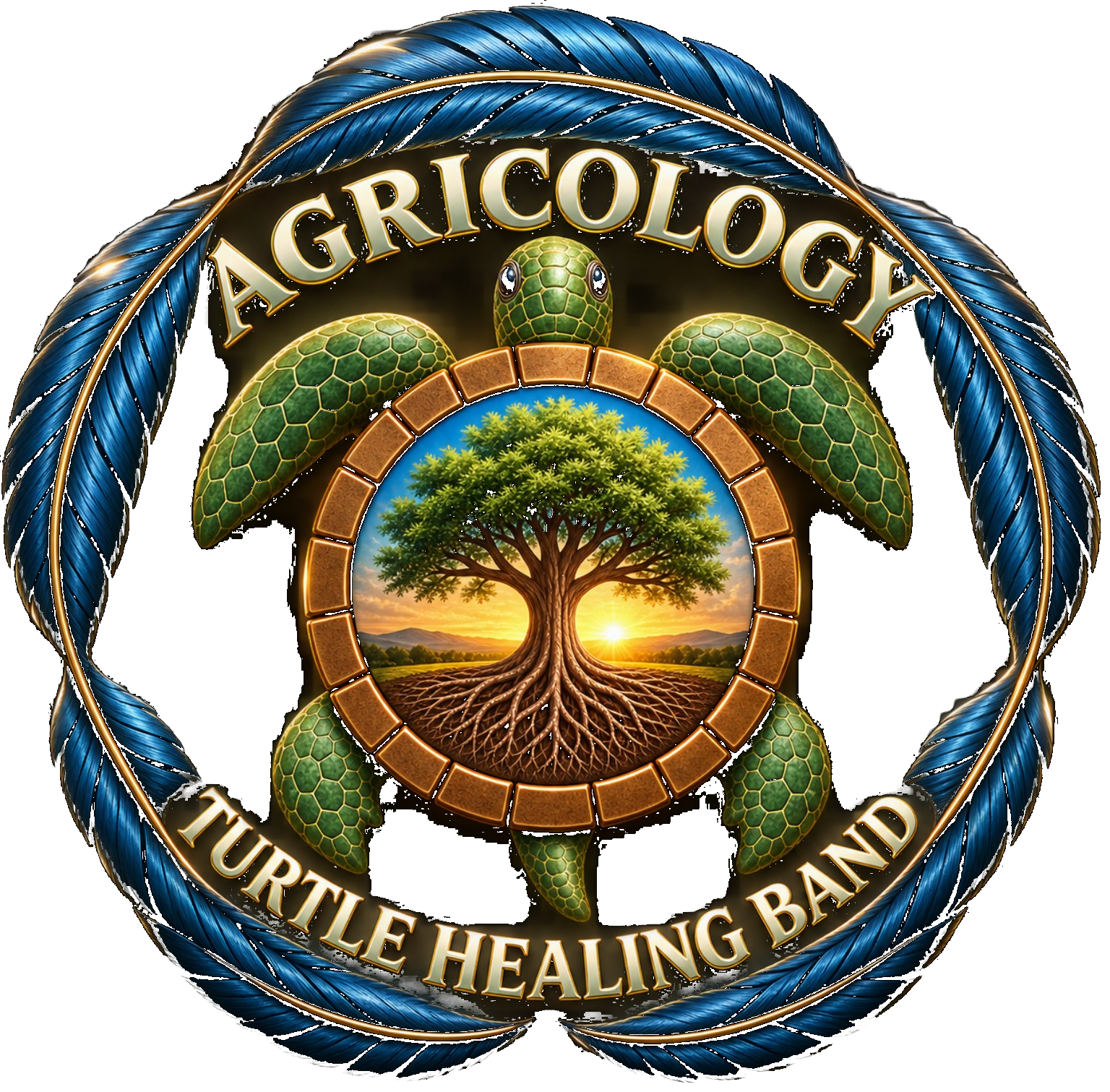 Agricology Turtle Healing Band identity